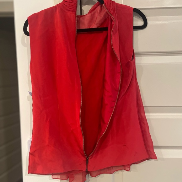 Just Drew sheer 100% silk pleated top - Picture 11 of 11